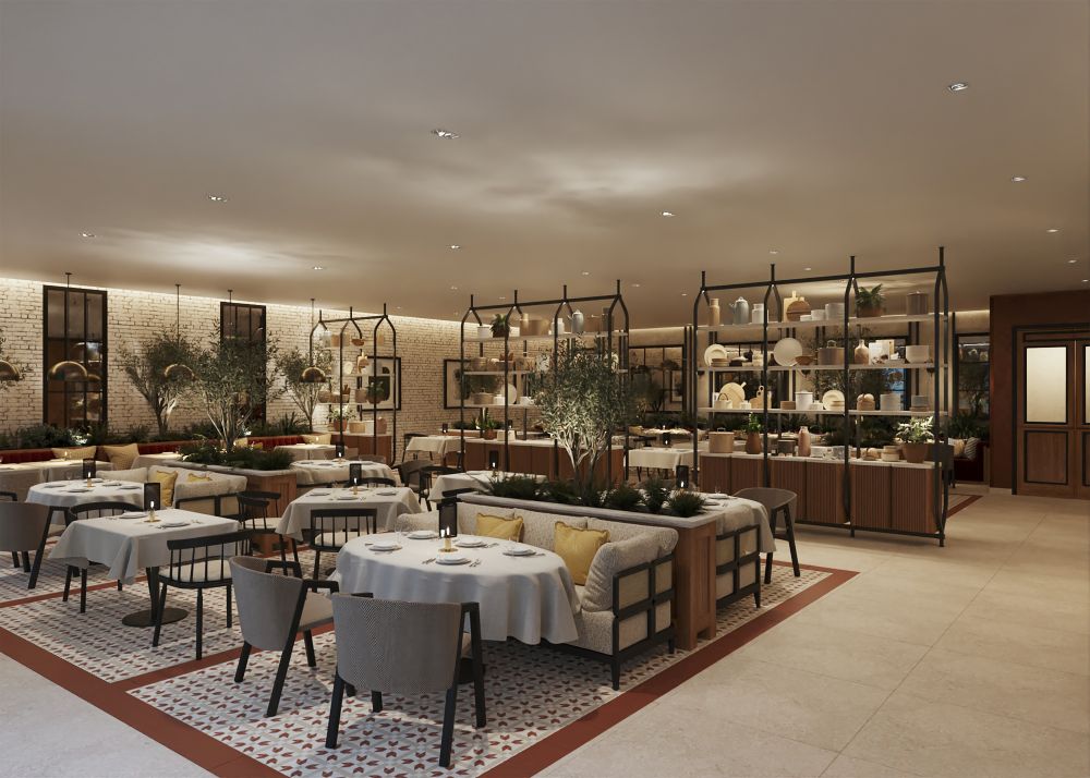 Restaurante italiano en el Secrets Playa Mujeres Golf & Spa Resort.