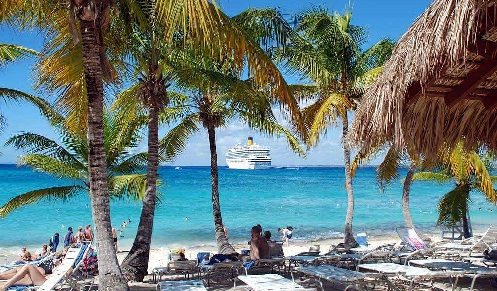 Vista de una playa dominicana