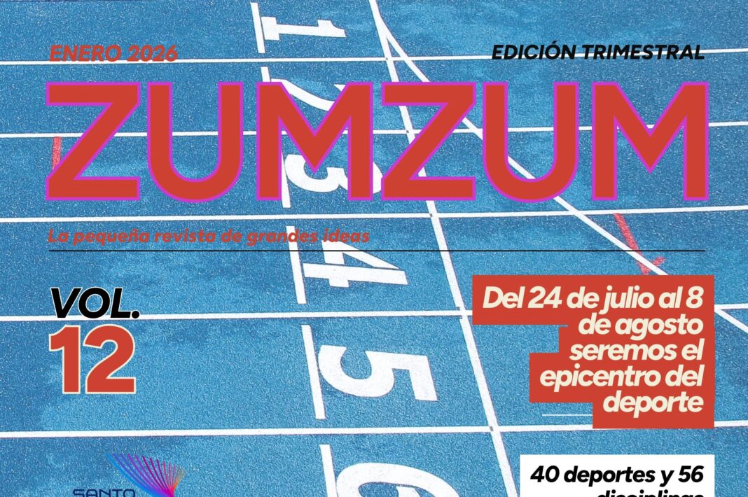Portada de la edición especial de la revista Zumzum dedicada a los XXV Juegos Centroamericanos y del Caribe (SD2026), que se celebrarán del 24 de julio al 8 de agosto en Santo Domingo.