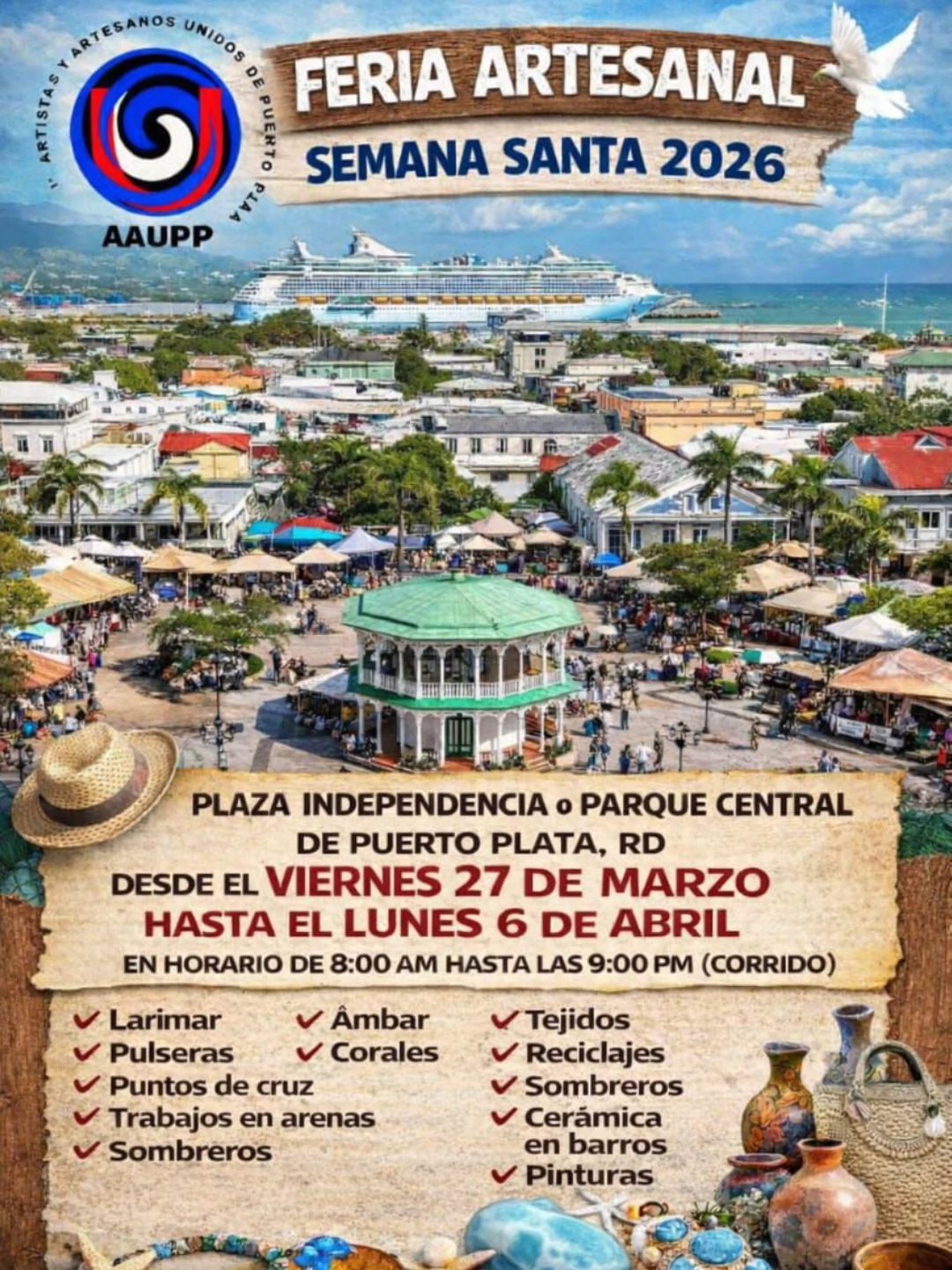 Banner de la Feria Artesanal en Puerto Plata