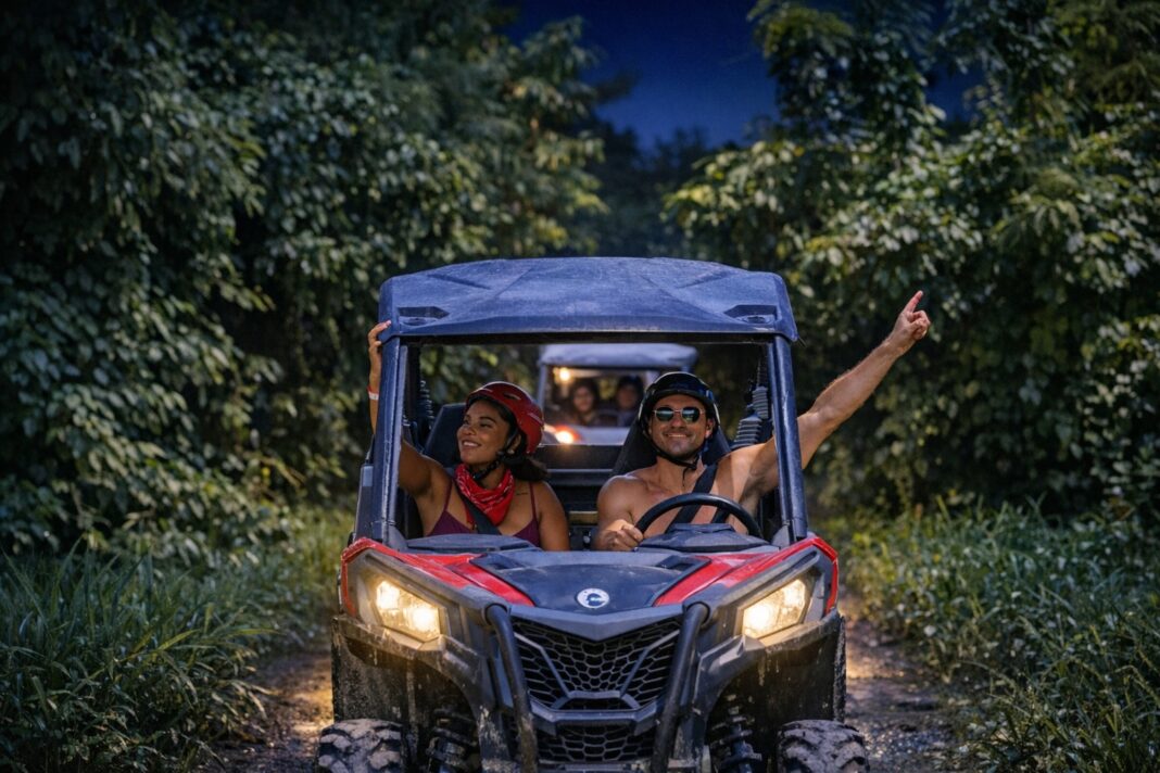 El innovador Magic Mystic Memories - Polaris at Night, una experiencia nocturna de Bávaro Aventure Park que transforma la jungla en un escenario lleno de adrenalina y misticismo.