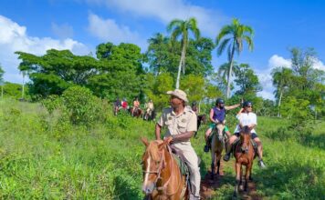 El Turismo dominicano, segundo sector con mayor Inversión Extranjera Directa en el primer semestre del año, la que creció de manera general, un 7.7% Recorrido a caballo por las montañas dominicanas, una de las ofertas más populares de los turistas que visitan el país en busca de aventuras en la naturaleza. Foto Runner Aventures