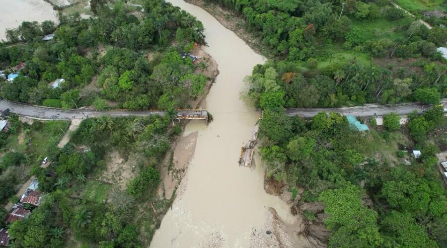 Vista de los daños causados por la vaguada asociada a un sistema de baja presión que ha impactado el territorio nacional, generando daños significativos en la agricultura, las infraestructuras, las viviendas y otros sectores.