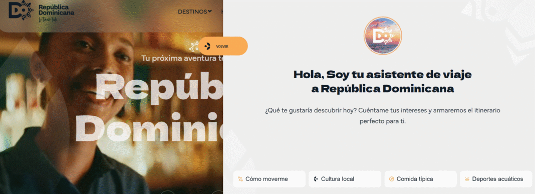 La nueva AI para planificar vacaciones en República Dominicana está disponible en el menú principal del portal de turismo del país y permite conocer los detalles de todos sus destinos turísticos y armar los planes de vacaciones.