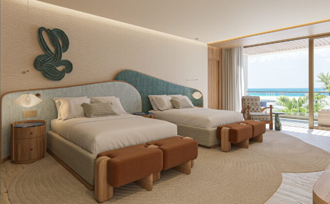 Almare-Beach-Resort-Las-Terrenas-Curio-by-Hilton-Double-Queen-Guest-Room-Rendering