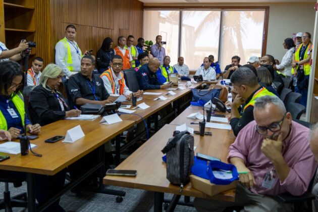 Momentos del Simulacro general de evaluaci&oacute;n y repuesta de emergencia a gran escala en el Aeropuerto de Punta Cana. Fuente: PUJ