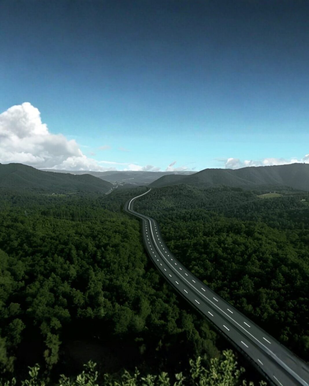 Vista de lo que sería la Autopista del Ámbar que conectará Puerto Plata con Santiago de los Caballeros