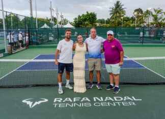 Rafa Nadal Tennis Center de Punta Cana convierte el Pickleball en una nueva apuesta para el turismo deportivo del Caribe Alex Moya, Alexia Asensi, Massimo Ferretti y Miguel Delgado, organizadores del torneo