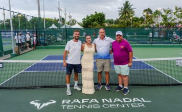 Rafa Nadal Tennis Center de Punta Cana convierte el Pickleball en una nueva apuesta para el turismo deportivo del Caribe Alex Moya, Alexia Asensi, Massimo Ferretti y Miguel Delgado, organizadores del torneo