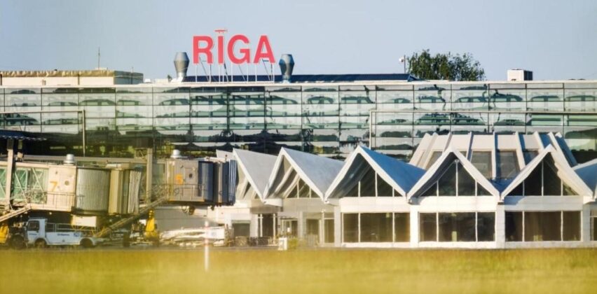 Riga International Airport en la capital de Letonia,