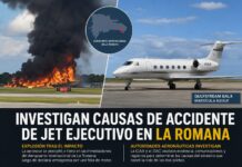 Autoridades concentran investigación en falla mecánica tras accidente de jet ejecutivo en La Romana El Instituto Dominicano de Aviación Civil (IDAC) y la Comisión Investigadora de Accidentes de Aviación (CIAA), informaron que investigan el caso ocurrido este domingo con la aeronave matrícula N318JF, modelo GALX.