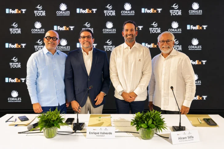 Momento del anuncio de la nueva edición de Corales Puntacana Championship PGA TOUR Event, el único torneo del PGA TOUR que se celebra en el país y en el Caribe insular hispanohablante.
