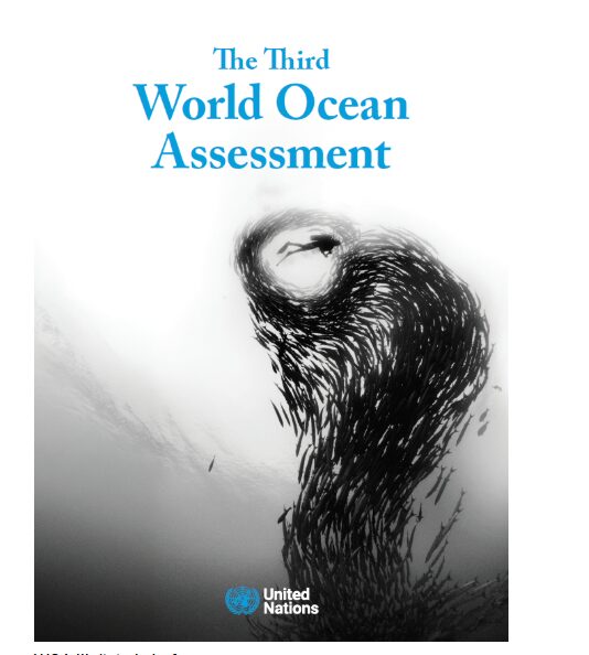 Portada del informe “Tercera Evaluación Mundial de los Océanos (WOA III)” presentada por Naciones Unidas.