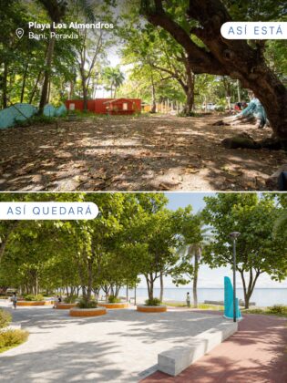 Un antes y el despu&eacute;s que se espera en la intervenci&oacute;n de Playa Los Almendros de Ban&iacute;.