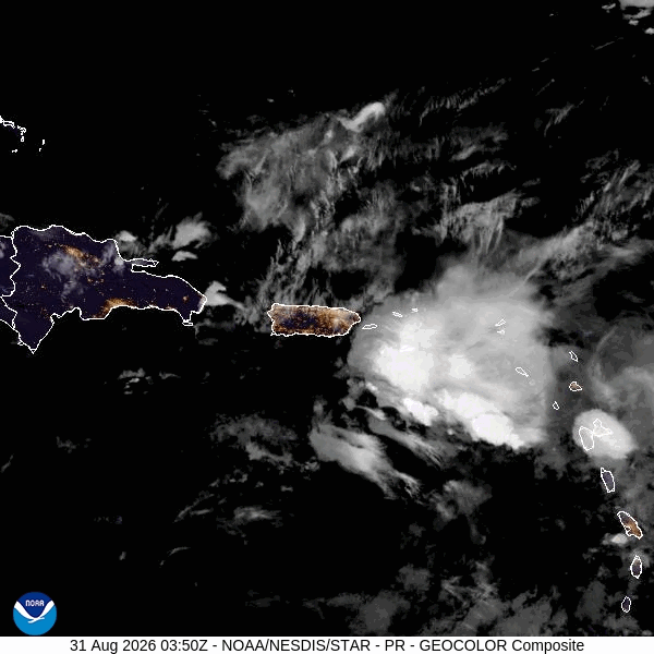 En horas de la tarde de este lunes podrían registrarse precipitaciones ocasionalmente fuertes, tormentas eléctricas y ráfagas de viento, especialmente sobre la Cordillera Central y la zona fronteriza.