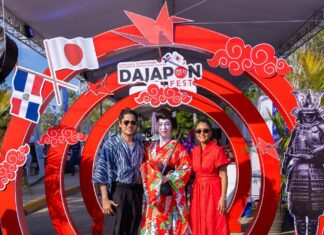 Dajabón un destino entre culturas, historia y gastronomía Omar Mukai, Geisha, Kathia Sarit durante la celebración del Dajapón Fest