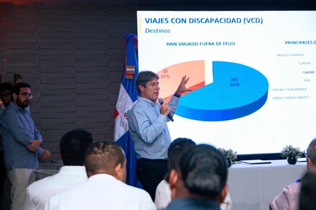 Rafael Blanco, presidente de TRAVEGALI, expone ante los diferentes sectores turístico de Puerto Plata.