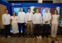 El Banco Popular destaca sostenibilidad como factor de competitividad para el turismo dominicano De izquierda a derecha, los señores Hugo González, Aguie Lendor, Juan Manuel Martín de Oliva, David Collado, Robinson Bou, Juan Bancalari y Elisha Fermín.
