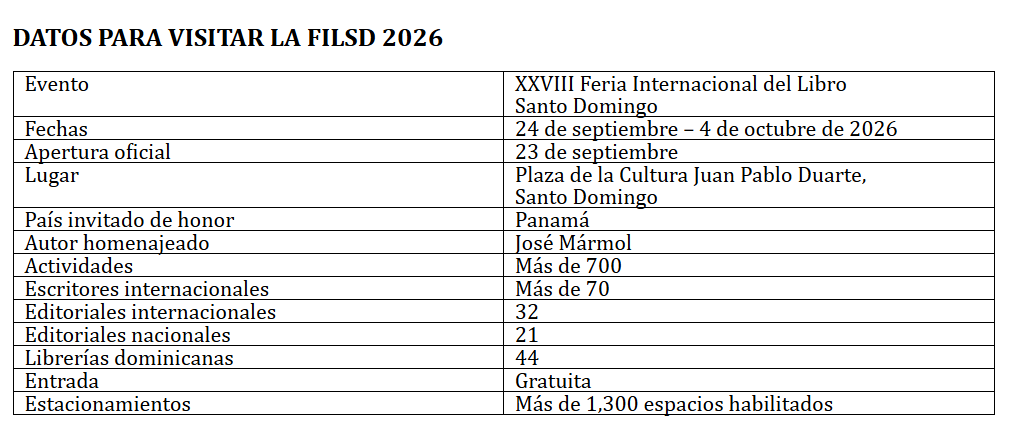 Santo Domingo se abre al Caribe de las letras: Panamá y José Mármol protagonizan la FILSD 2026