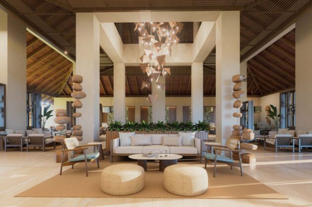 Vista del lobby del Hyatt Vivid Punta Cana