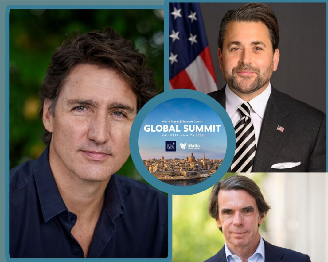 Justin Trudeau, ex primer ministro de Canadá, José María Aznar el ex primer ministro de España y de Nick Adams, primer Ministro de Turismo de Estados Unidos son los principales oradores de la Cumbre del WTTC en Malta.