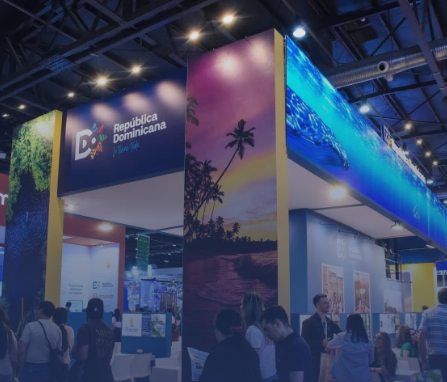 Pabellón de República Dominicana en la FIT Argentina 2026 en la que el país es invitado de honor.