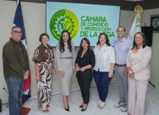 Las empresas turísticas ante el nuevo Código Penal: prevenir riesgos también es proteger el destino Euclide Duraen Mariea, Felisa Gutieerrez, Luz del Alba Rodrieguez, Luz Dieaz, Vienchy Rodrieguez, Eduardo Goemez y Annery Camilo tras la charla “La responsabilidad penal de las empresas en el nuevo Código Penal”, organizada por el Clúster Ecoturístico de Constanza, Cámara de Comercio y Producción de La Vega, Fundación Collado Gutiérrez, Constanza.