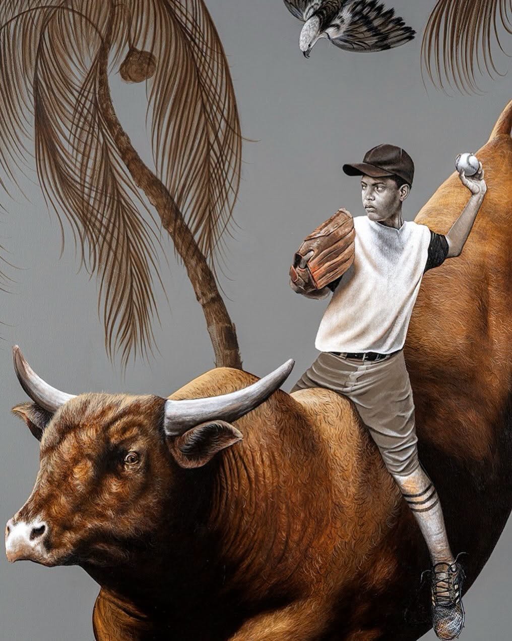 Gerard Ellis, “El Prospecto”(Detalle), 2026, Acrylic on canvas