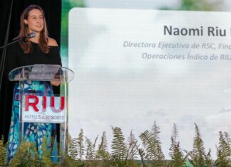 RIU presenta su estrategia Proudly Committed y destaca aportes de más de US$191 millones a República Dominicana Naomi Riu, directora ejecutiva de Responsabilidad Social Corporativa, Financiera y Compras Corporativas de Riu Hote
